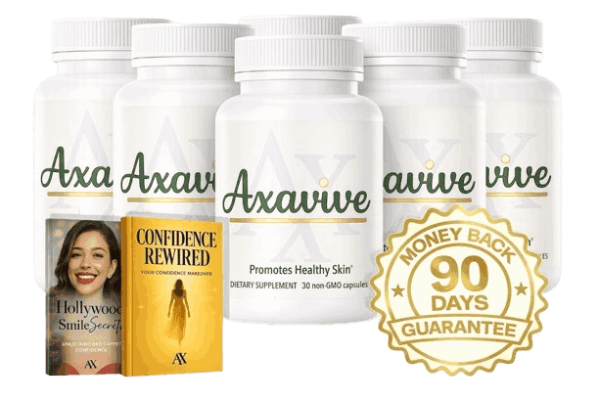 Axavive product bundle displayed with included bonus guides as part of a limited time final offer