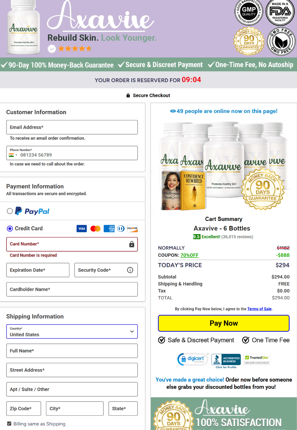 Payment method icons showing secure processing and widely accepted transaction options